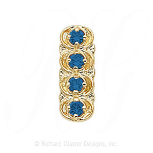 GS048 S - 14 Karat Gold Sapphire Slide 